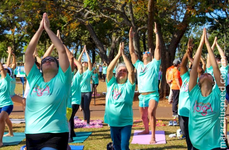 Festival promove bem-estar físico e mental com aulão de ioga no Parque das Nações Indígenas Festival promove bem-estar físico e mental com aulão de ioga no Parque das Nações Indígenas