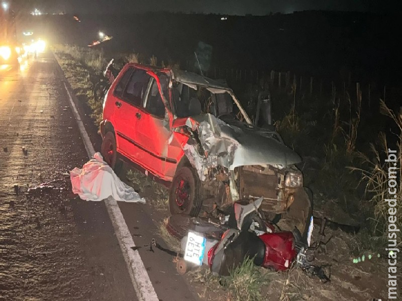 Motociclista morre em batida de carro e moto em Batayporã Motociclista morre em batida de carro e moto em Batayporã