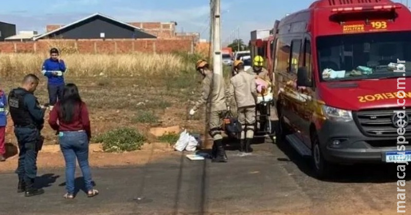 Mulher fica ferida após acidente entre carro e moto em Chapadão do Sul Mulher fica ferida após acidente entre carro e moto em Chapadão do Sul