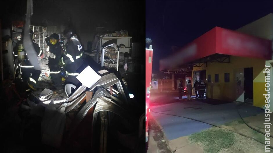 Pane elétrica causa incêndio em comércio de Três Lagoas Pane elétrica causa incêndio em comércio de Três Lagoas
