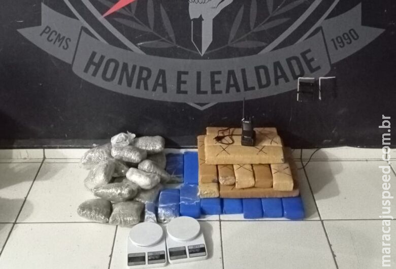Ponto de distribuição de drogas é fechado e homem preso em flagrante Ponto de distribuição de drogas é fechado e homem preso em flagrante