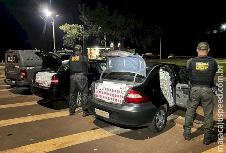 Veículos carregados com cigarros contrabandeados são apreendidos em Ponta Porã Veículos carregados com cigarros contrabandeados são apreendidos em Ponta Porã