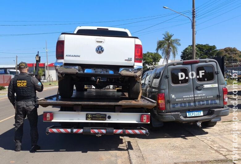 Caminhonete adulterada que seguia para o Paraná é apreendida em Amambai