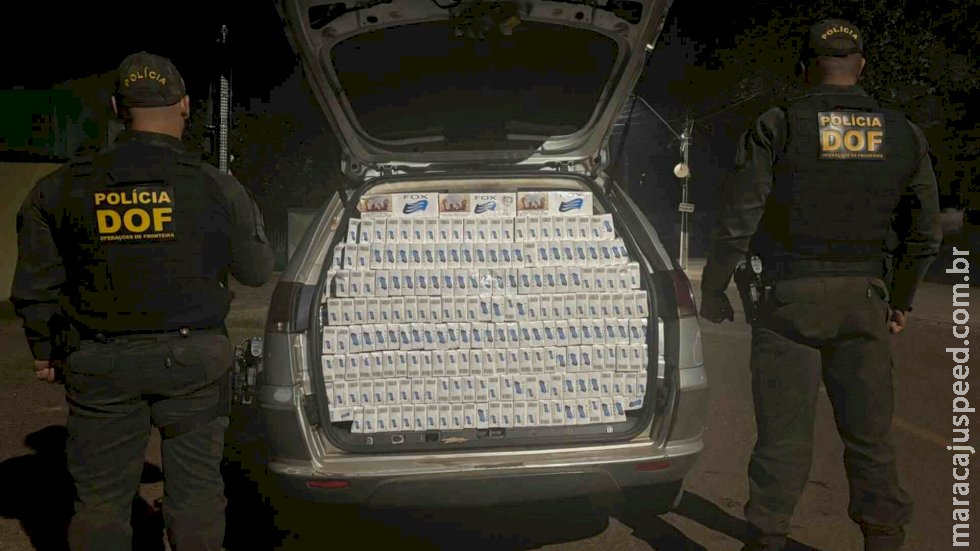 Carro com R$ 103 mil em cigarros contrabandeados é apreendido pelo DOF em Ponta Porã Carro com R$ 103 mil em cigarros contrabandeados é apreendido pelo DOF em Ponta Porã