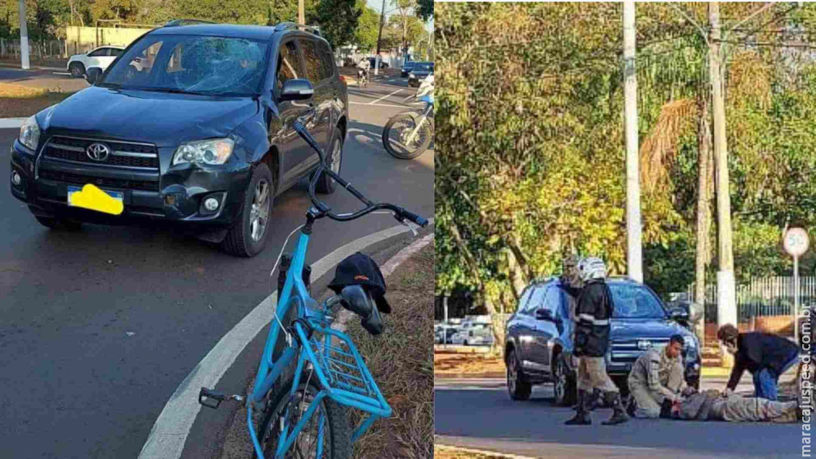 Ciclista é atingido por carro a caminho do trabalho no Parque dos Poderes em Campo Grande Ciclista é atingido por carro a caminho do trabalho no Parque dos Poderes em Campo Grande