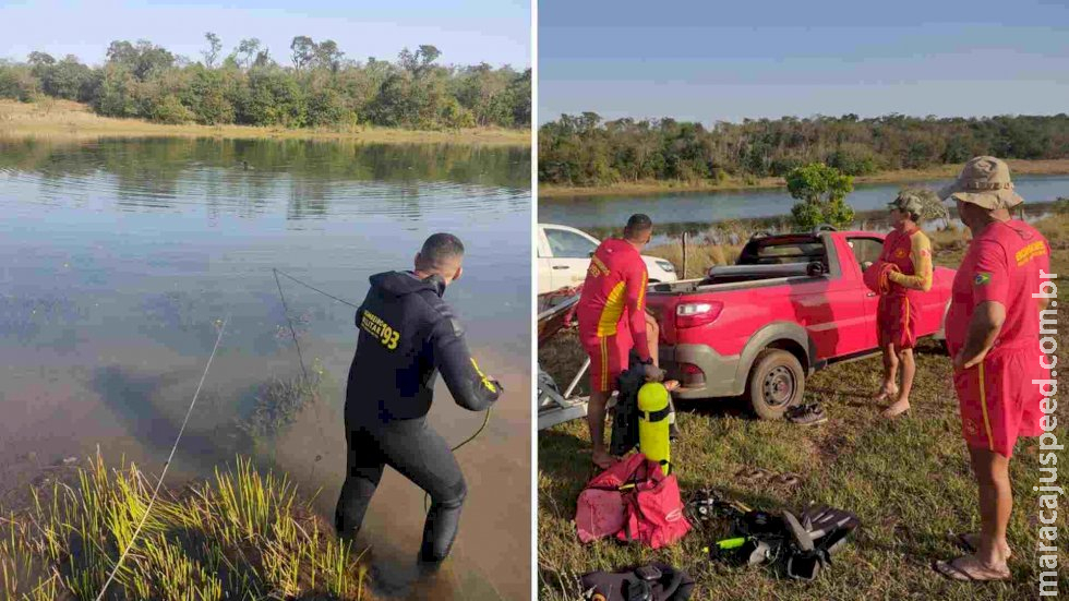 Corpo de pescador de Nova Andradina que desapareceu ao atravessar lagoa a nado é localizado por Corpo de Bombeiros Corpo de pescador de Nova Andradina que desapareceu ao atravessar lagoa a nado é localizado por Corpo de Bombeiros