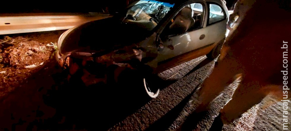 Embriagado, morador em Dourados que não tem CNH colide carro em guard rail entre Vicentina e Jateí Embriagado, morador em Dourados que não tem CNH colide carro em guard rail entre Vicentina e Jateí