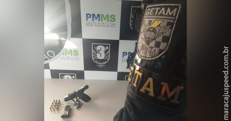 Flagrado com pistola na cintura, homem é preso dentro de empresa em Dourados Flagrado com pistola na cintura, homem é preso dentro de empresa em Dourados