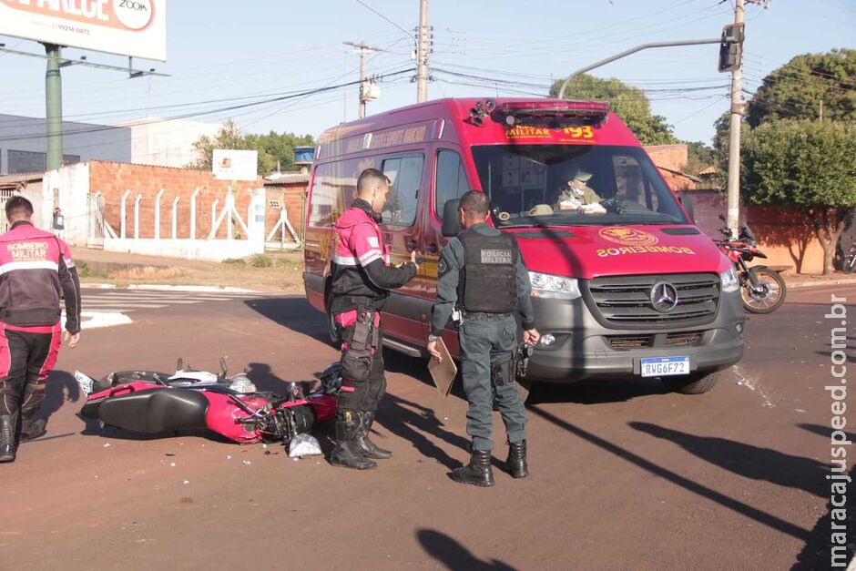 Motociclista tem traumatismo craniano em batida na Ernesto Geisel Motociclista tem traumatismo craniano em batida na Ernesto Geisel