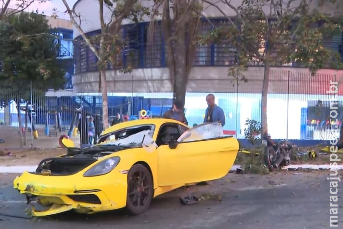 Motorista de Porsche atropela e mata motociclista após discussão em SP Motorista de Porsche atropela e mata motociclista após discussão em SP