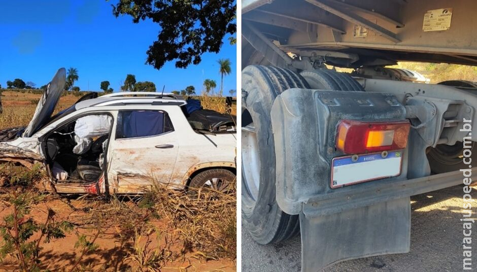 Motorista tem braço dilacerado após bater carro em carreta na BR-163 Motorista tem braço dilacerado após bater carro em carreta na BR-163