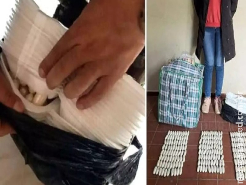 Mulher é presa na fronteira com a Bolívia com mais de 200 cápsulas de cocaína Mulher é presa na fronteira com a Bolívia com mais de 200 cápsulas de cocaína