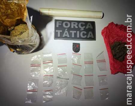 Operação da Força Tática da 8ª CIPM resulta na apreensão de drogas em Sidrolândia
