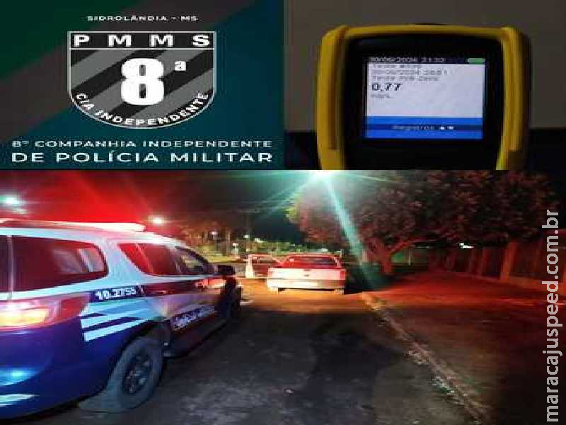 PM encaminha a DEPOL três pessoas por dirigir sob efeito de Álcool em Sidrolândia