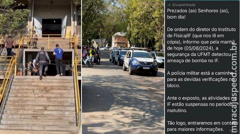 Ameaça de bomba é descartada e Instituto de Física da UFMT retoma atividades Ameaça de bomba é descartada e Instituto de Física da UFMT retoma atividades