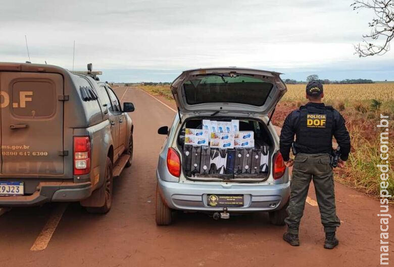 Dupla é flagrada com carga de cigarro contrabandeada que seria entregue em Dourados Dupla é flagrada com carga de cigarro contrabandeada que seria entregue em Dourados