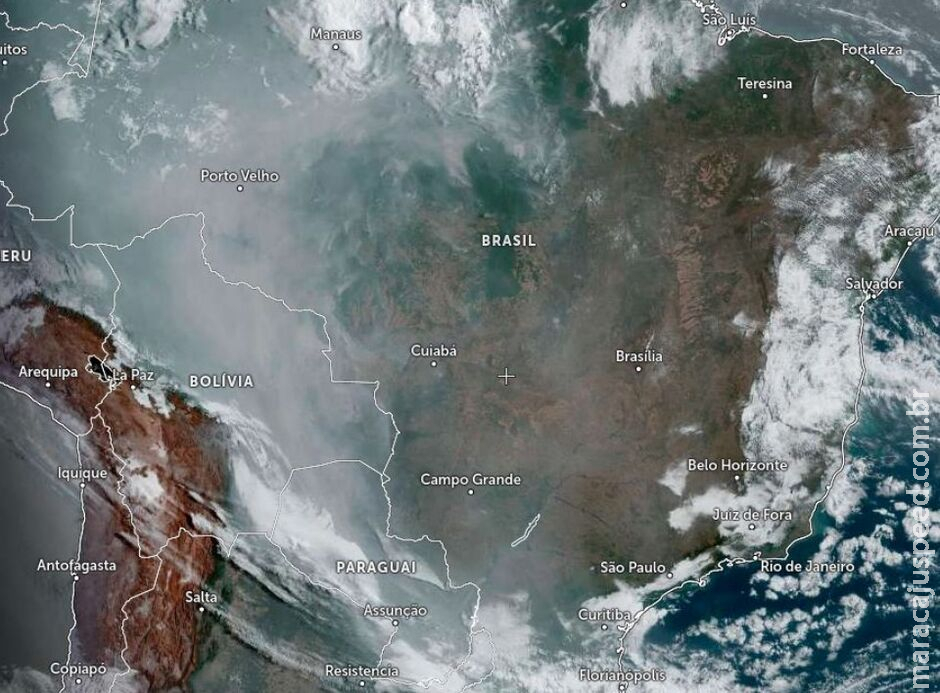 Fumaça de incêndios florestais encobre Mato Grosso do Sul Fumaça de incêndios florestais encobre Mato Grosso do Sul