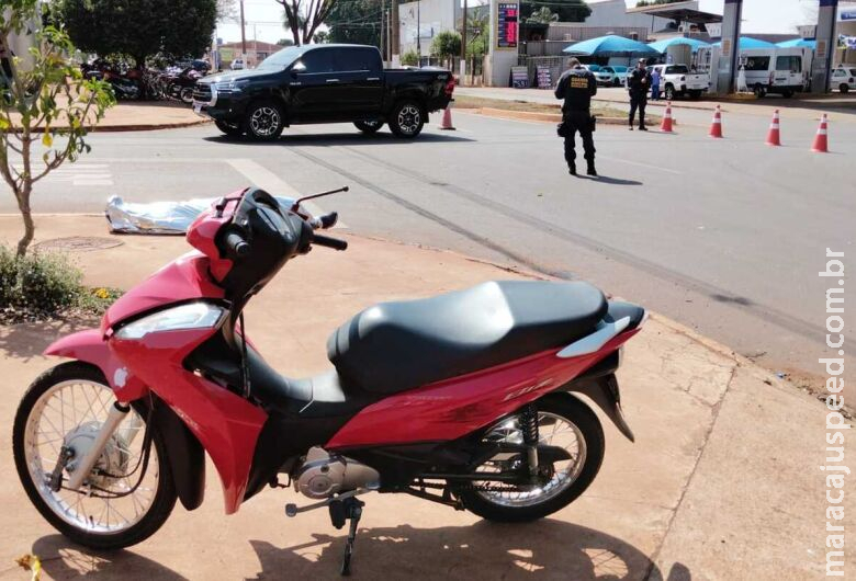 Motociclista é atingido por caminhonete e morre em Dourados Motociclista é atingido por caminhonete e morre em Dourados