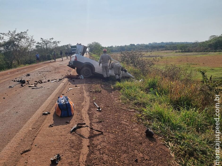 Motorista de picape morre em acidente com carreta em rodovia de Rio Brilhante Motorista de picape morre em acidente com carreta em rodovia de Rio Brilhante