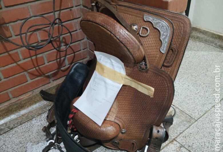 Homem é preso após furtar sela de cavalo que estava dentro de caminhonete