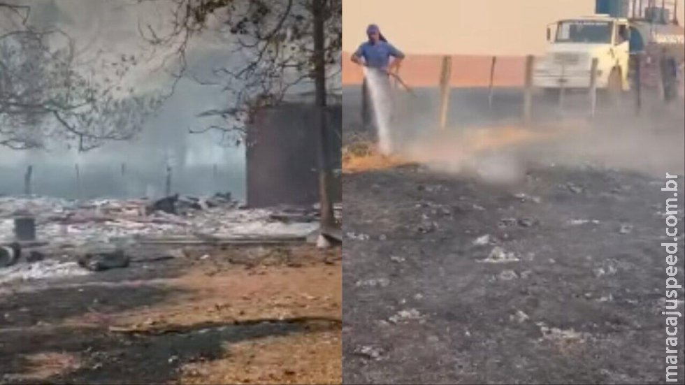 Incêndio destrói casas e hectares de fazenda em Costa Rica Incêndio destrói casas e hectares de fazenda em Costa Rica
