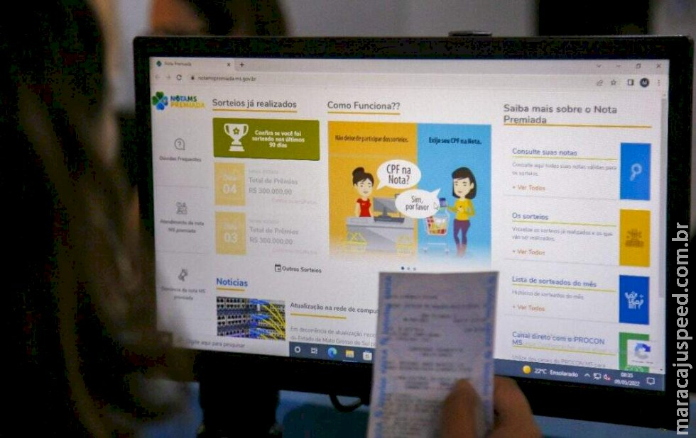 Já conferiu? Quatro ganhadores levam R$ 25 mil na Nota MS Premiada Já conferiu? Quatro ganhadores levam R$ 25 mil na Nota MS Premiada
