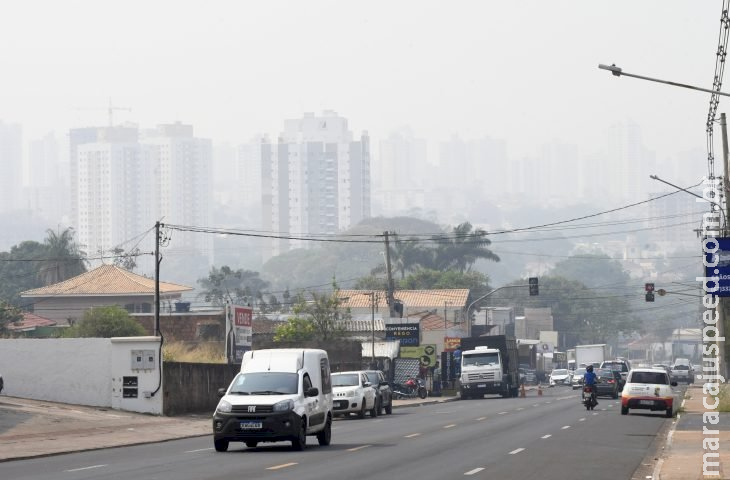 Nesta terça-feira, névoa seca continua encobrindo o Mato Grosso do Sul e sem previsão de chuvas Nesta terça-feira, névoa seca continua encobrindo o Mato Grosso do Sul e sem previsão de chuvas