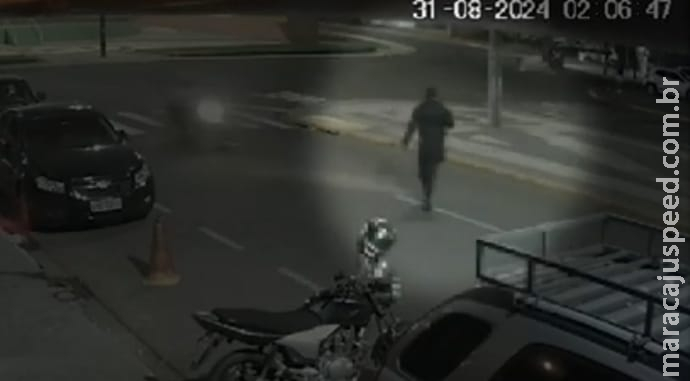Segurança fratura perna após ser atropelado por motociclista bêbado em Aquidauana