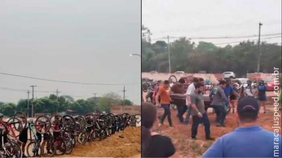 Amigos lotam cemitério para despedida de ciclista morto e em acidente na BR-419 Amigos lotam cemitério para despedida de ciclista morto e em acidente na BR-419