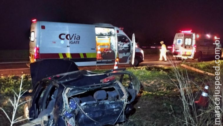 Carro é atingido na BR-163 e deixa quatro feridos; duas vítimas são crianças Carro é atingido na BR-163 e deixa quatro feridos; duas vítimas são crianças