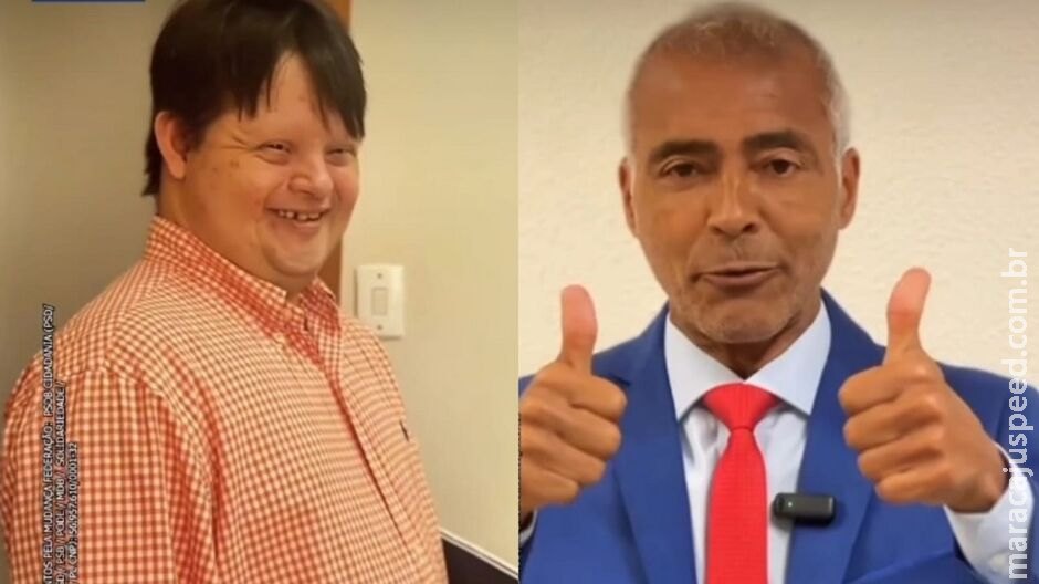 Engajado, Romário pede voto para candidato com Síndrome de Down em Campo Grande Engajado, Romário pede voto para candidato com Síndrome de Down em Campo Grande