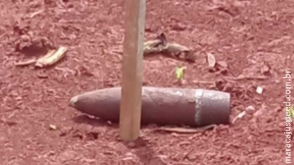 Explosivo de origem militar é encontrado em propriedade rural de Sidrolândia Explosivo de origem militar é encontrado em propriedade rural de Sidrolândia