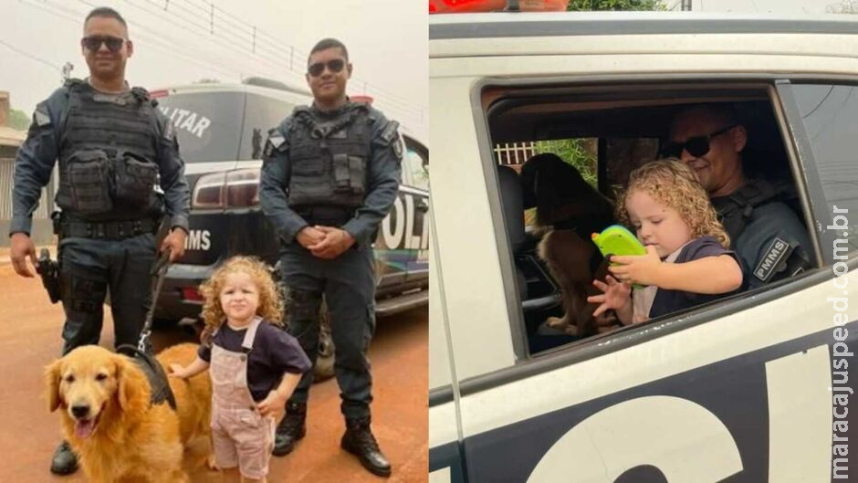 Fã mirim da Polícia Militar é surpreendido durante festa de aniversário em Ponta Porã Fã mirim da Polícia Militar é surpreendido durante festa de aniversário em Ponta Porã
