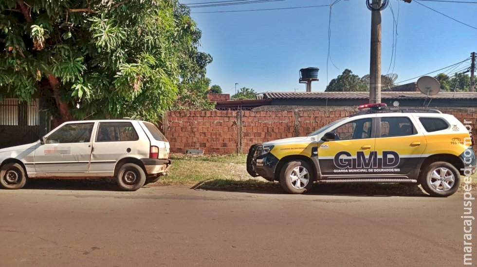 Guarda municipal recupera Uno furtado em Dourados Guarda municipal recupera Uno furtado em Dourados