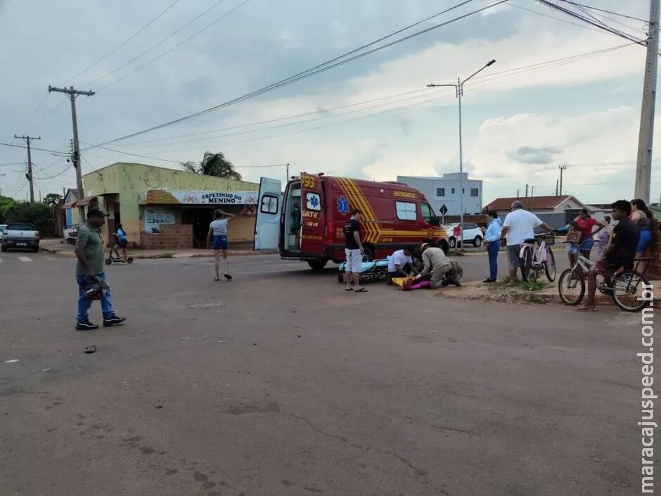 Mulher e criança em bicicleta elétrica ficam feridas em acidente com carro em Bataguassu Mulher e criança em bicicleta elétrica ficam feridas em acidente com carro em Bataguassu