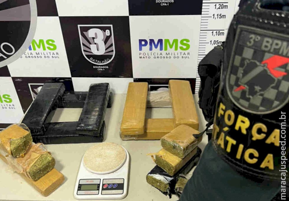 Rapaz é preso em rua de Dourados ao tentar vende tablete de maconha por R$ 700 Rapaz é preso em rua de Dourados ao tentar vende tablete de maconha por R$ 700