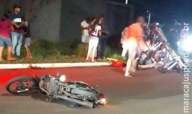 Acidente com caminhonete mata motociclista em Ponta Porã Acidente com caminhonete mata motociclista em Ponta Porã
