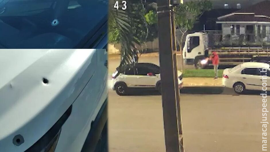 Carro de taxista é alvo de 10 tiros em Chapadão do Sul Carro de taxista é alvo de 10 tiros em Chapadão do Sul