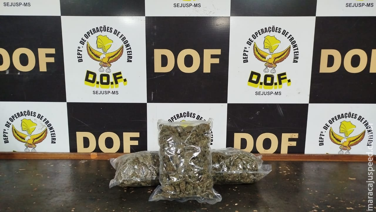 Moradores de Rio Brilhante são presos pelo DOF com droga em Douradina Moradores de Rio Brilhante são presos pelo DOF com droga em Douradina