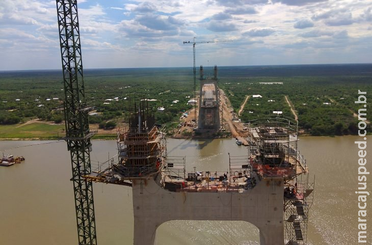 Rota Bioceânica: obra da ponte binacional já passa da metade e população vive expectativa do crescimento Rota Bioceânica: obra da ponte binacional já passa da metade e população vive expectativa do crescimento