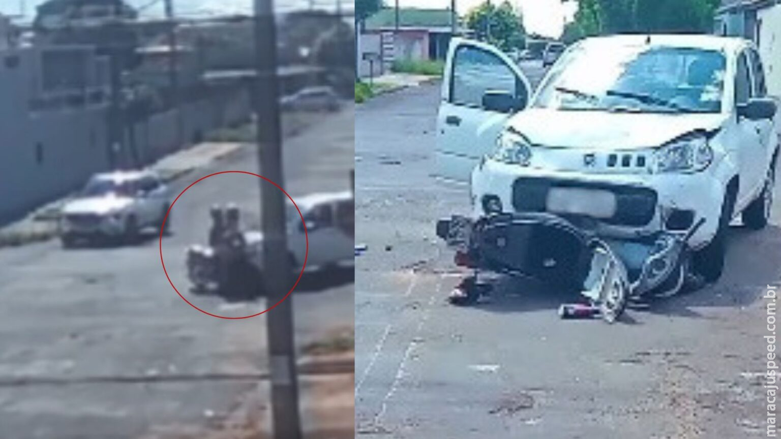 Acidente com carro e moto deixa uma criança ferida na Avenida Albert Sabin Acidente com carro e moto deixa uma criança ferida na Avenida Albert Sabin