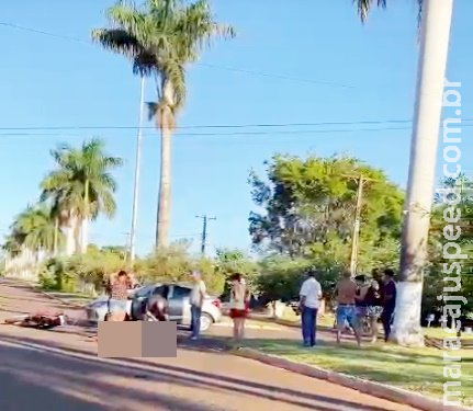Acidente em Itaporã envolvendo carro e moto deixa motociclista ferido Acidente em Itaporã envolvendo carro e moto deixa motociclista ferido
