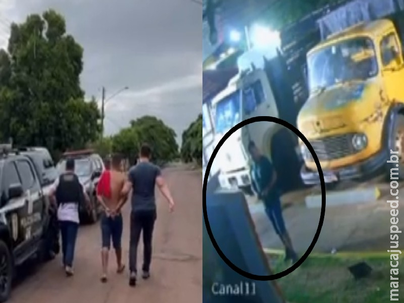 Autor que matou homem a facadas em posto de combustível de Eldorado é preso Autor que matou homem a facadas em posto de combustível de Eldorado é preso
