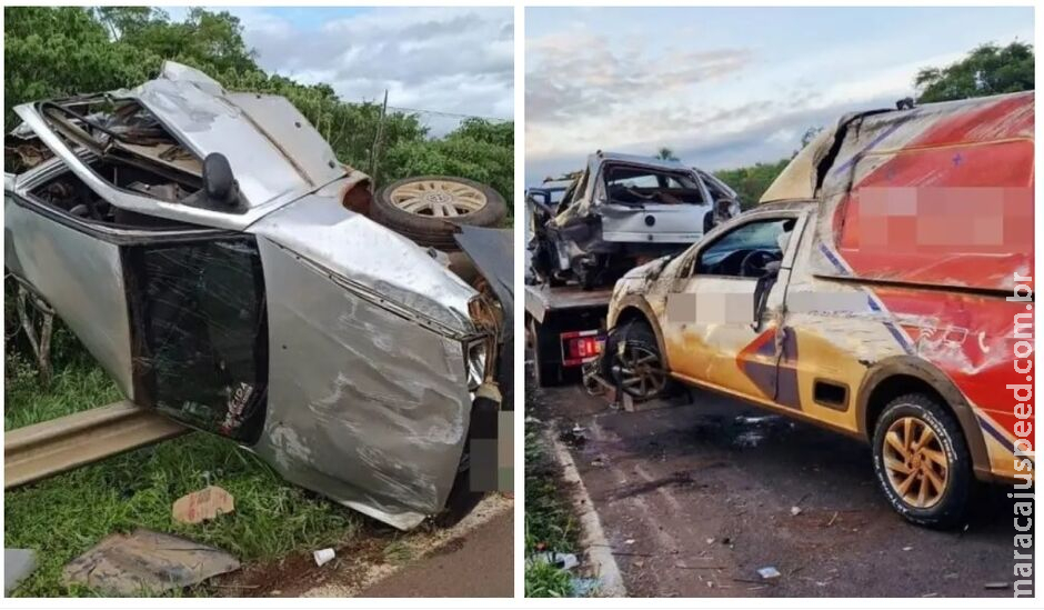 Batida seguida de capotamento deixa quatro feridos entre Amambai e Ponta Porã Batida seguida de capotamento deixa quatro feridos entre Amambai e Ponta Porã