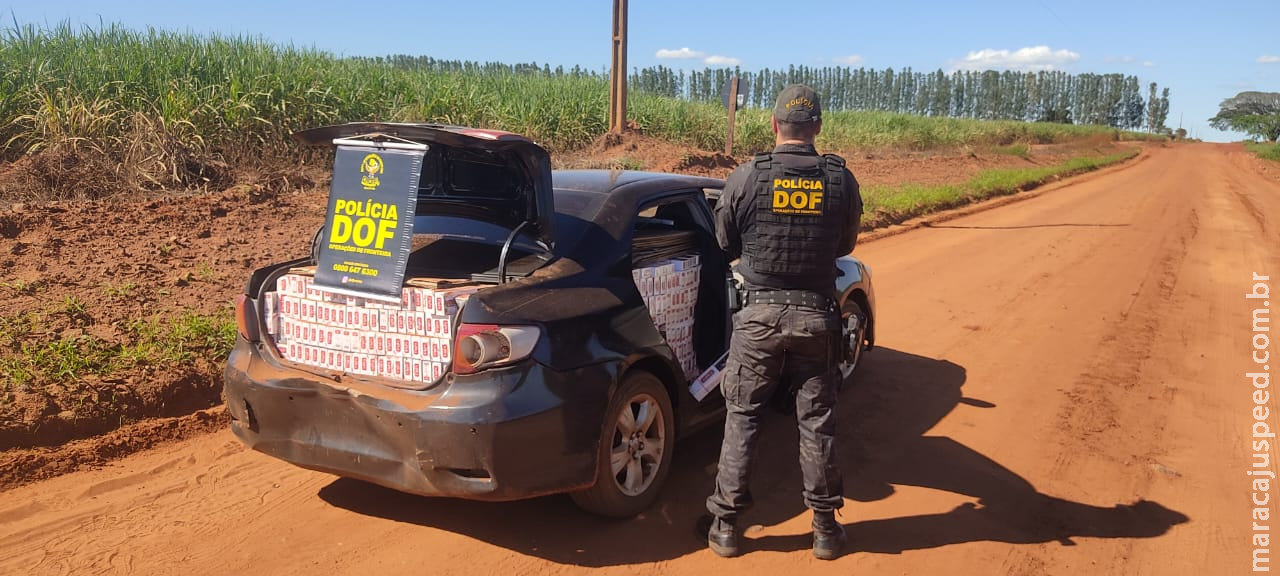 Corolla carregado com cigarros contrabandeados é apreendido pelo DOF em Rio Brilhante Corolla carregado com cigarros contrabandeados é apreendido pelo DOF em Rio Brilhante