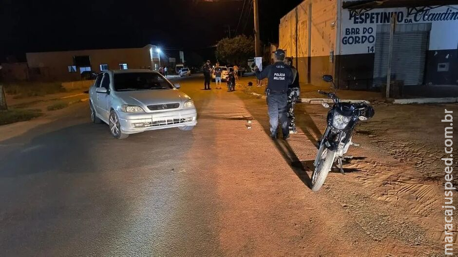Motociclista fica ferido em acidente com carro em cruzamento em Bataguassu Motociclista fica ferido em acidente com carro em cruzamento em Bataguassu
