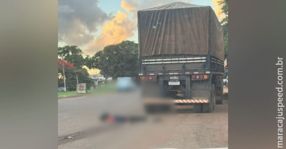 Motociclista morre atropelado por carreta no Indubrasil Motociclista morre atropelado por carreta no Indubrasil