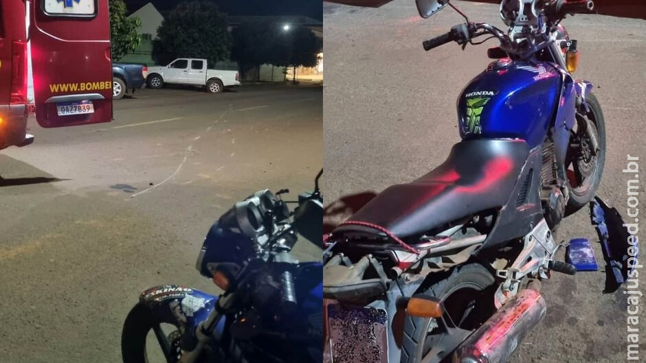 Motociclista sofre fratura exposta em batida com caminhonete em São Gabriel do Oeste Motociclista sofre fratura exposta em batida com caminhonete em São Gabriel do Oeste