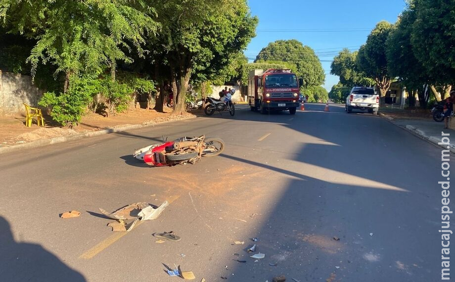 Motorista atropela motociclista e foge sem prestar socorro em Aquidauna Motorista atropela motociclista e foge sem prestar socorro em Aquidauna