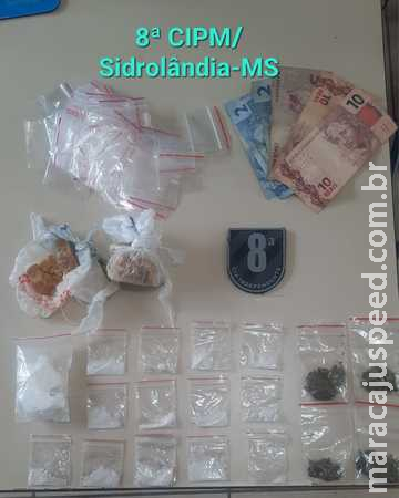 Policia Militar de Sidrolândia prende homem traficando drogas no Bairro São Bento Policia Militar de Sidrolândia prende homem traficando drogas no Bairro São Bento